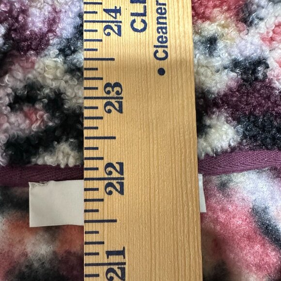 Loft Womens Size S Floral Fleece Jacket Multicolor Snap Closure Size Small - Picture 6 of 9